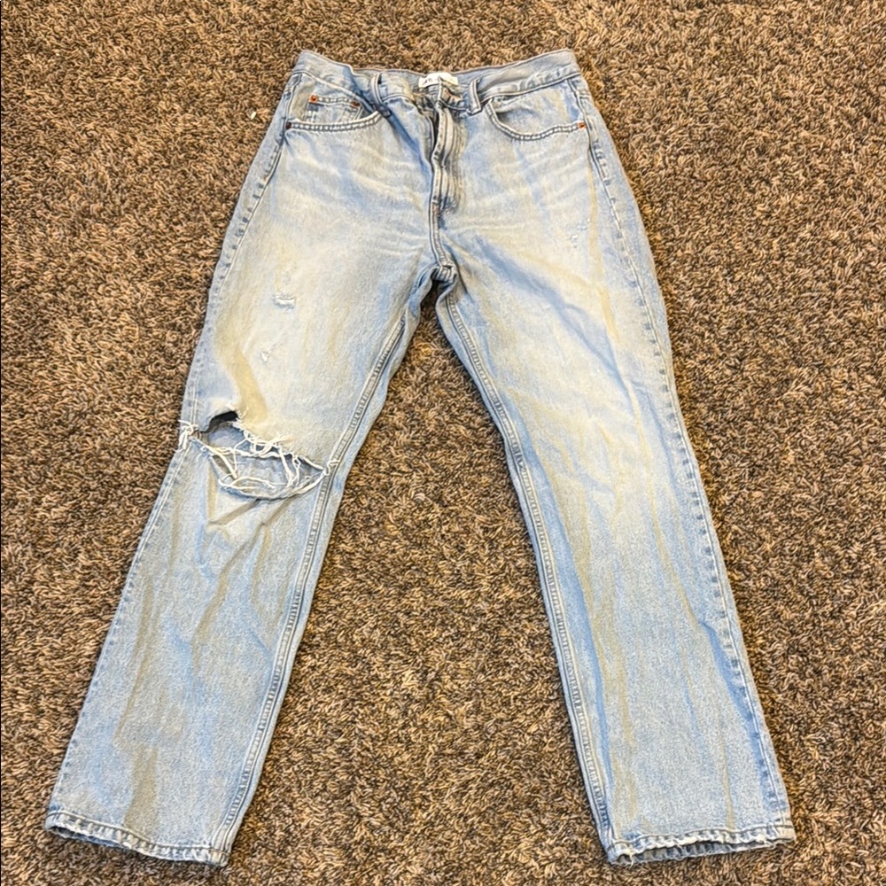 Zara Classic High Waisted Light Blue Women's Jeans Size 8